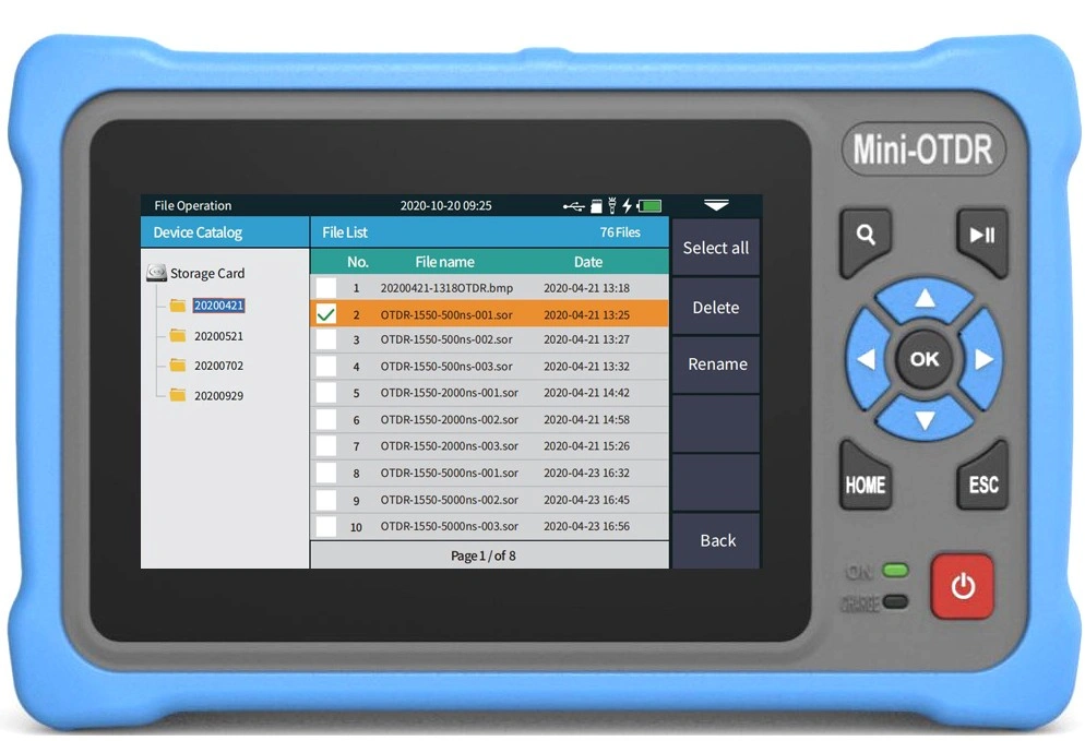 980MAS enhanced 12-in-1 Mini-OTDR fiber tester