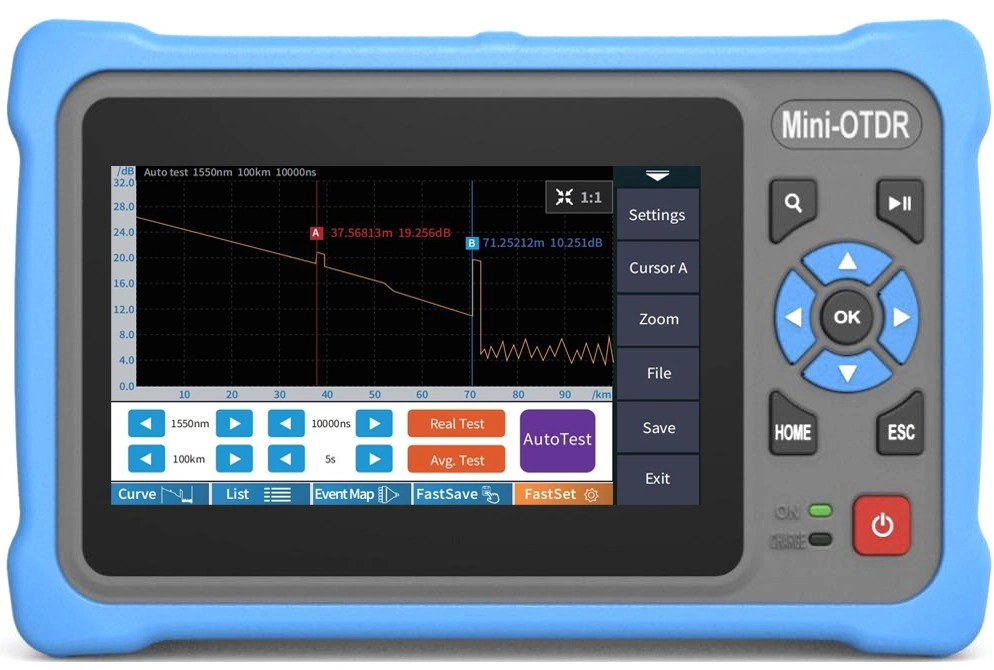 980MAS 12-in-1 enhanced fiber optic OTDR tester