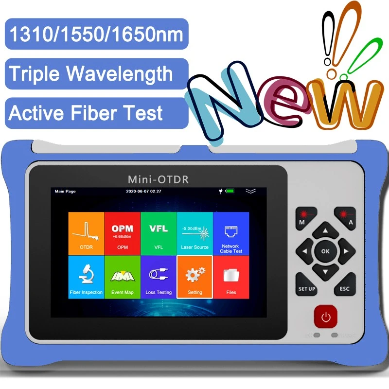 980RTC-T3 handy mini OTDR triple wavelength fiber tester
