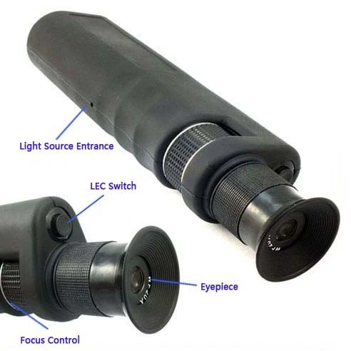 Handheld 400X fiber end-face inspection microscope