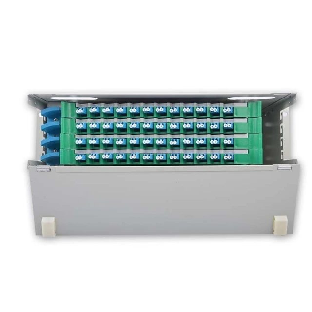 Cuadro de distribución de fibra óptica LC dúplex de 48 puertos