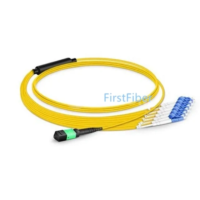 Single Mode MPO UPC to LC UPC Patch Cord Cable 12 Cores