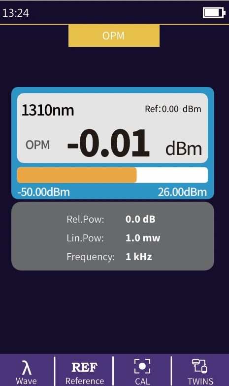 980EXP OTDR optical power meter 1310nm display