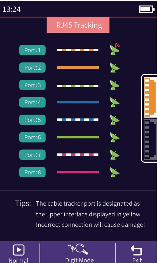 980EXP OTDR RJ45 tracking cable testing interface