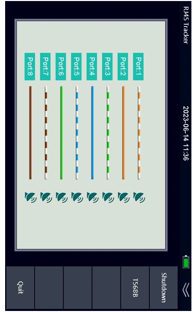 980RTC OTDR RJ45 cable tracker T568B mapping