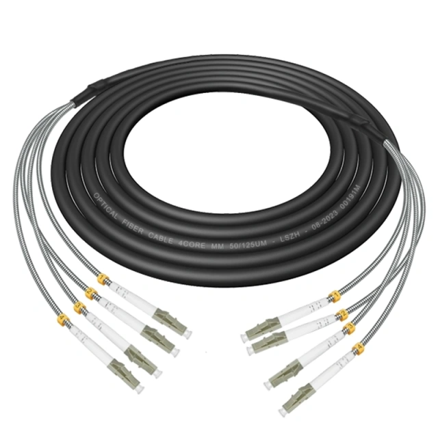 CPRI waterproof 4-core OM2 50/125 LC fiber patch cord