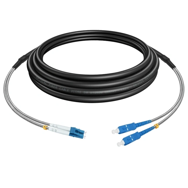 CPRI waterproof G657A1 duplex fiber patch cord