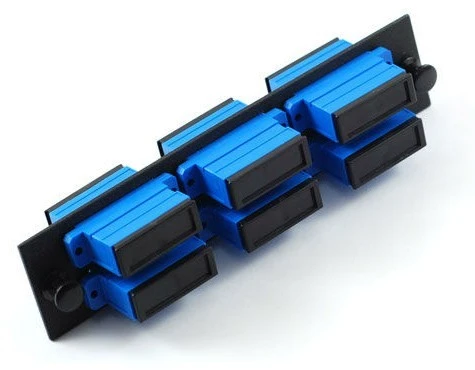 Duplex SC/UPC fiber optic adapter plate