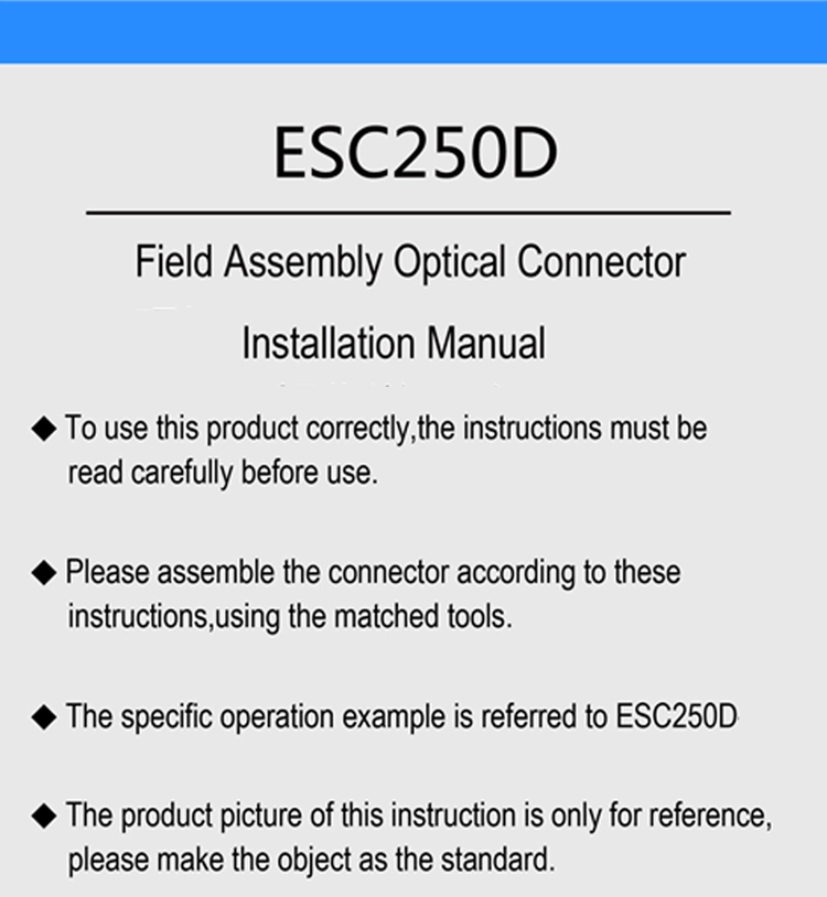 Manual do conector ótico de montagem no local ESC25D-APC