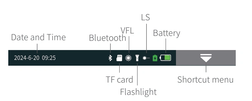FC1500 OTDR status bar VFL LS battery