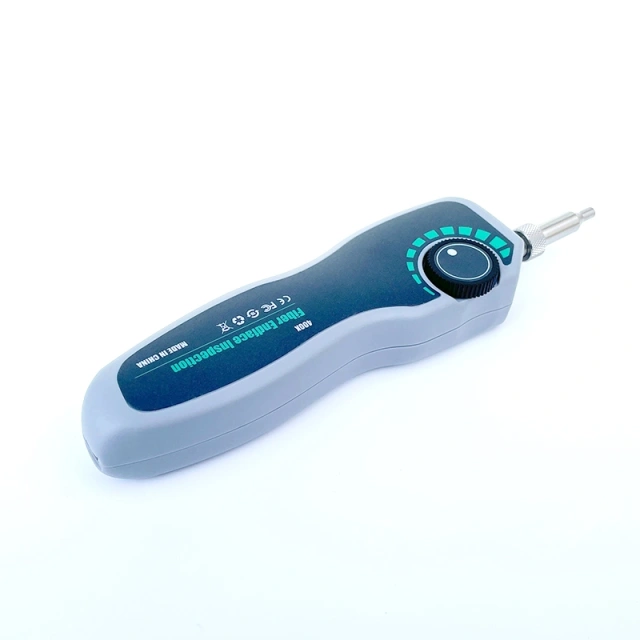 Microscópio com sonda para inspeção da extremidade da fibra, 400X