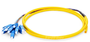 Pigtail de fibra SC UPC de 12 colores 