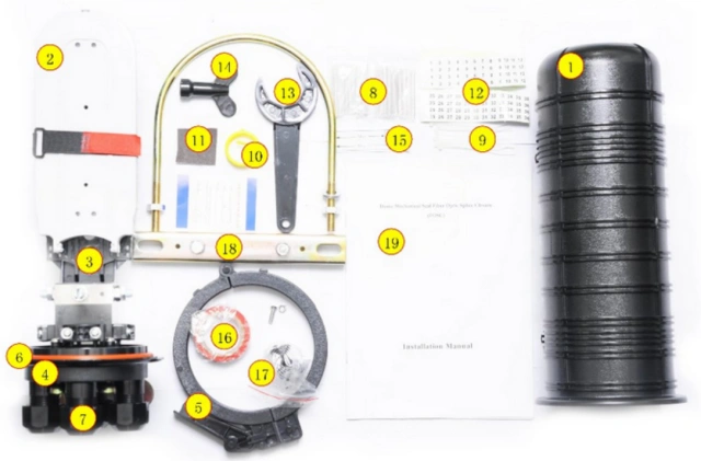 FOSCMA4 dome mechanical sealing fiber optic splice closure