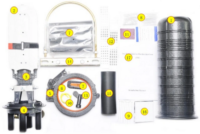 FOSCYA5 dome heat shrink fiber optic splice closure