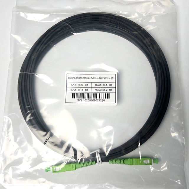 G657A SC APC flat fiber drop cable