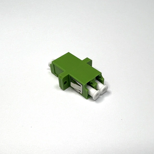 LC APC duplex bulkhead fiber optic adapter