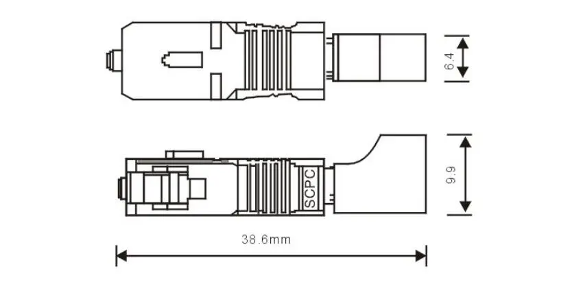 LC female SC male fiber optic adapter SC/PC