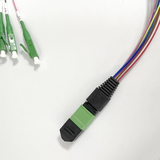 MPO APC LC APC 12 Core Fanout Patch Cord