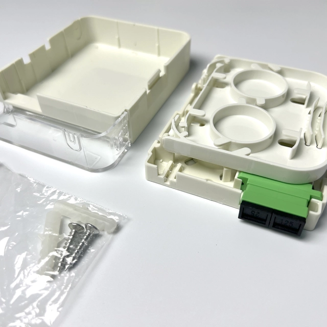 Optical fiber socket outlet duplex SC 2 cores