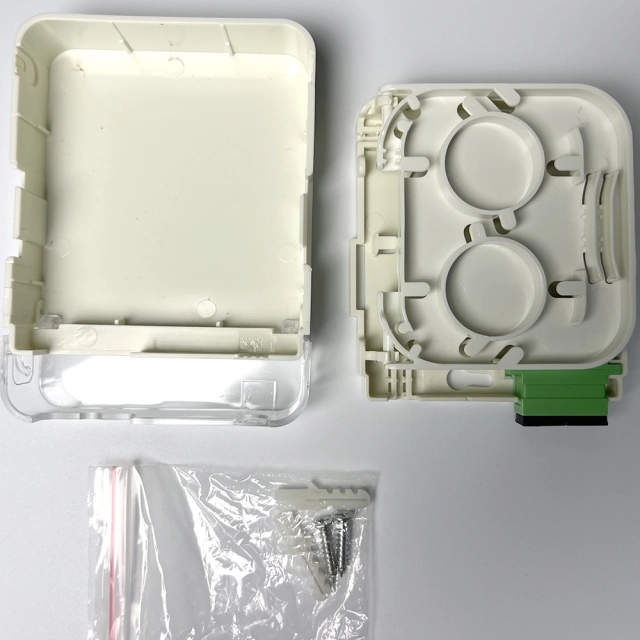 Optical fiber socket outlet duplex SC 2 cores