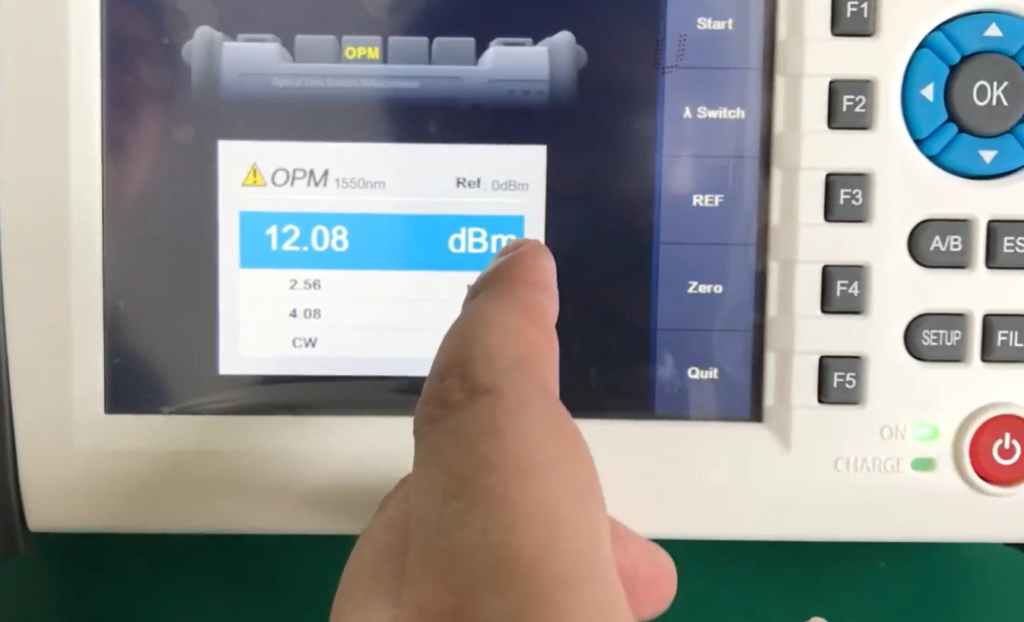 OTDR: medição da potência ótica e risco de danos na fibra em tempo real