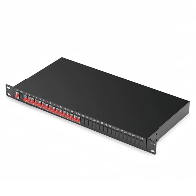 Divisor PLC de fibra óptica 2x32 para montaje en rack