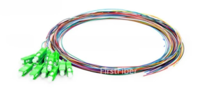 Pigtail de fibra SC/APC de 12 cores