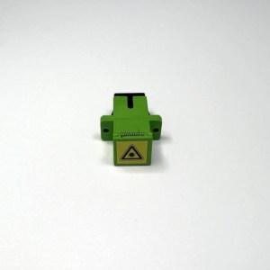 Adapter SC/APC z automatyczną osłoną przeciwpyłową, zielony