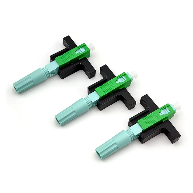 SC/APC mechanical optical fiber connector field installable