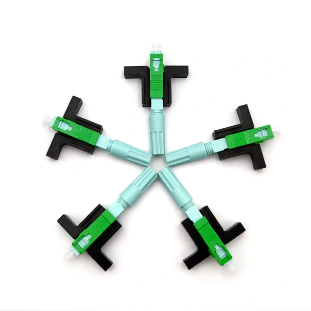 SC/APC Simplex Fast Connectors fiber optic drop cable