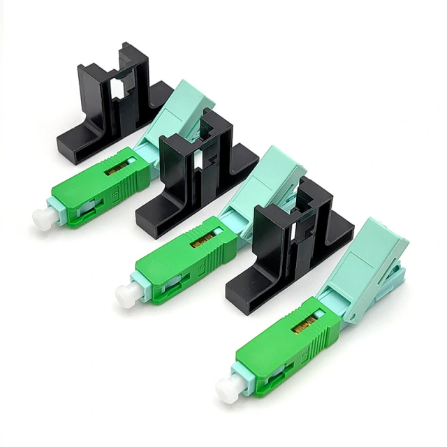 SC APC fast field quick connector for drop cable