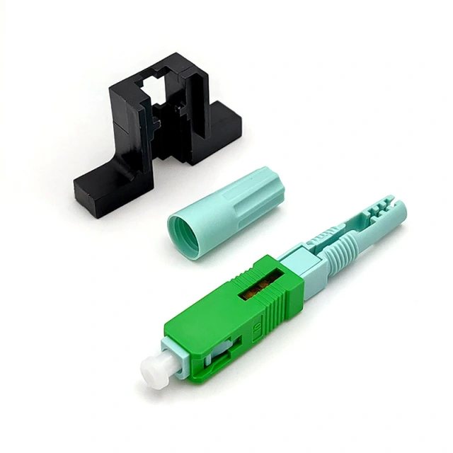 SC/APC field installable optical fiber connector