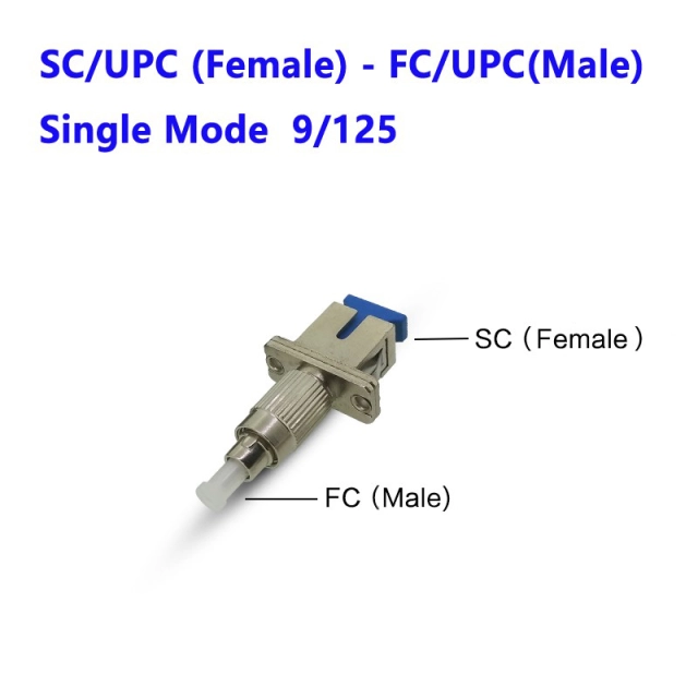Adaptador de fibra ótica monomodo SC FC UPC 9/125