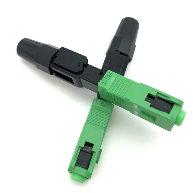 SC-P APC field assembly fiber optic connector