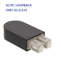 SC/PC OM1 multimode fiber optic loopback module