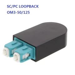 SC/PC OM3 multimode duplex fiber loopback module