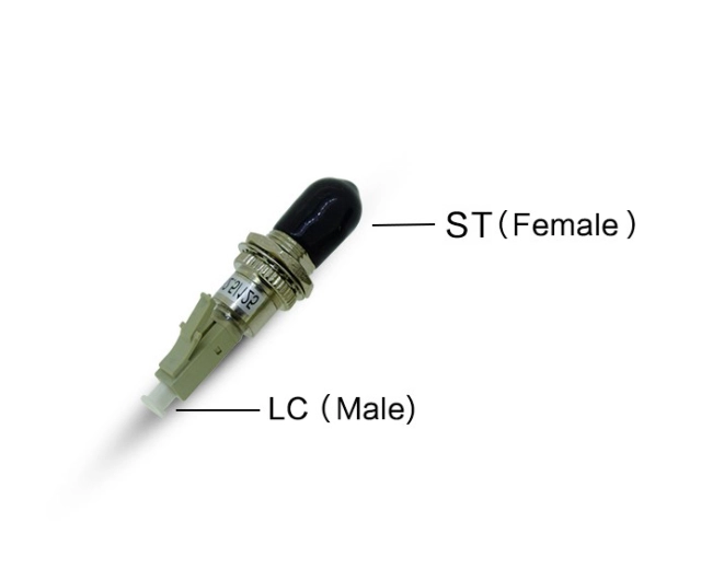 Adaptador de fibra ótica de fêmea ST para macho LC